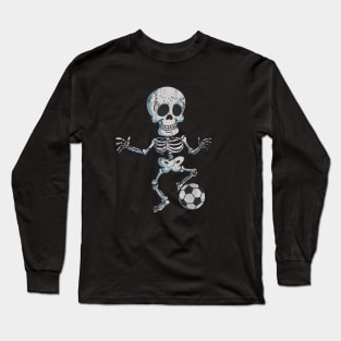 Halloween Soccer Skeleton Sports Humor Long Sleeve T-Shirt